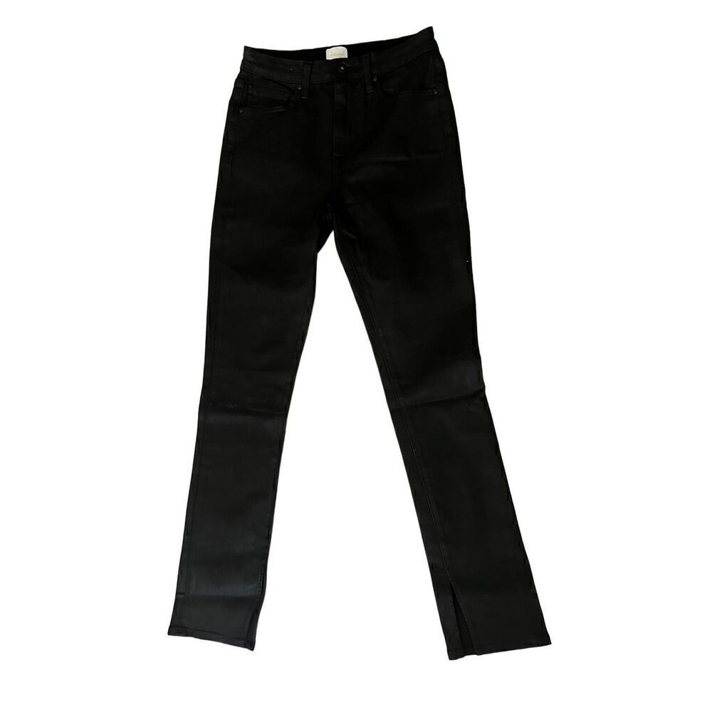 NWT Jonathan Simkhai Rae High Rise Coated Ankle Skinny Jean - Black Size 27
